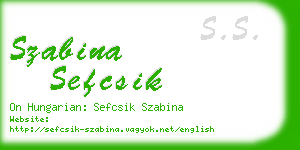 szabina sefcsik business card